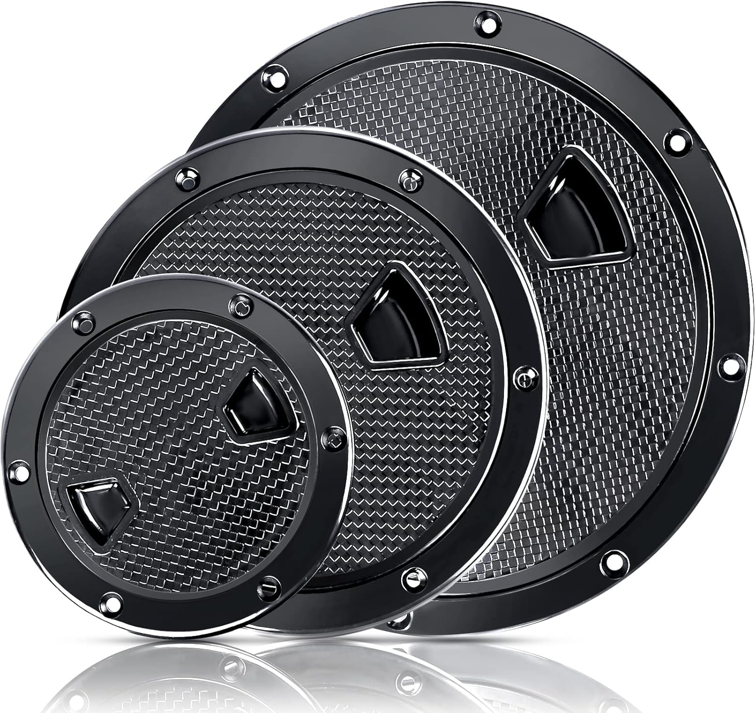 Smartmarine Boat Hatch Black 4" 6" 8" round Non Slip Inspection Hatch W/Detachable Cover for Marine Boat Yacht image number 6