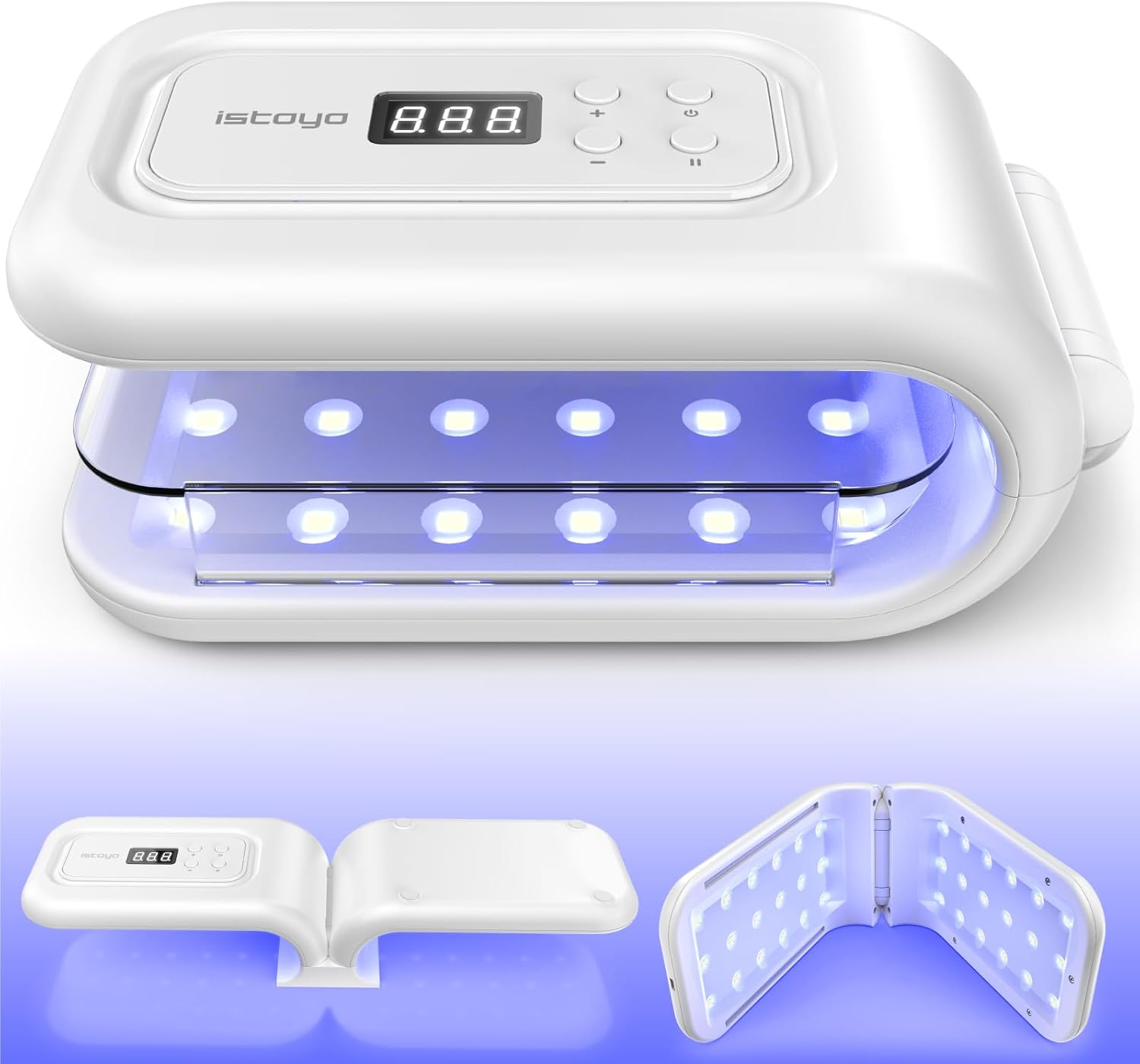 ISTOYO 5In1 UV Resin Lamp, 7-Speed Timer with Digital Display Ranging from 30 to 360S, Gel Nail Lamp and Nail Dryer with 36 Beads, UV Light for Jewelry Making and DIY Crafts image number 1