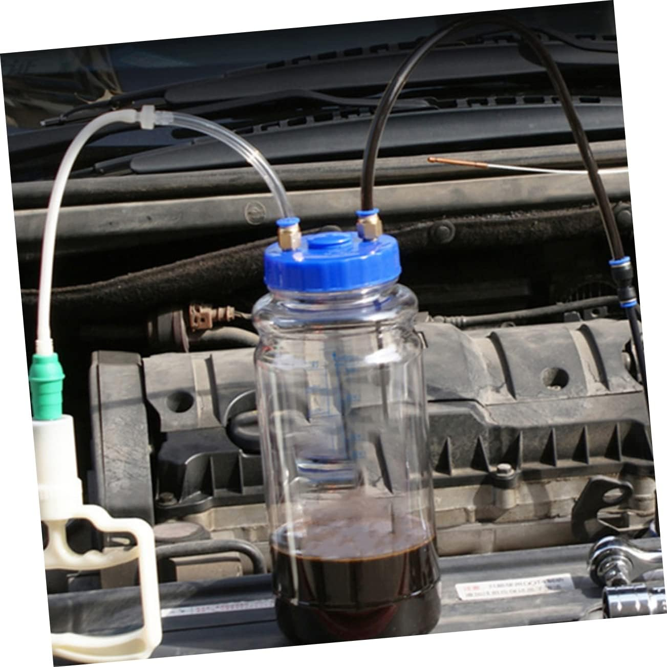 JUMPLAWN Manual Oil Pump Extractor Hand Pump Tool 1-Set Vacuum Fluid Extractor Automotive Oil Change for Car Engine Maintenance