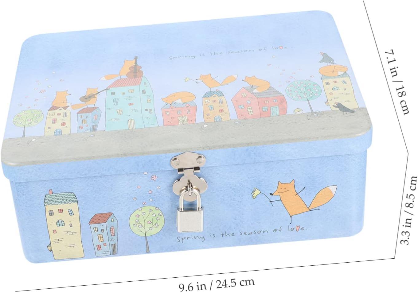 Adorable Vintage Tinplate Storage Box with Decorative Container for Jewelry Crafts and Keepsakes for Home Desktop Organization image number 5