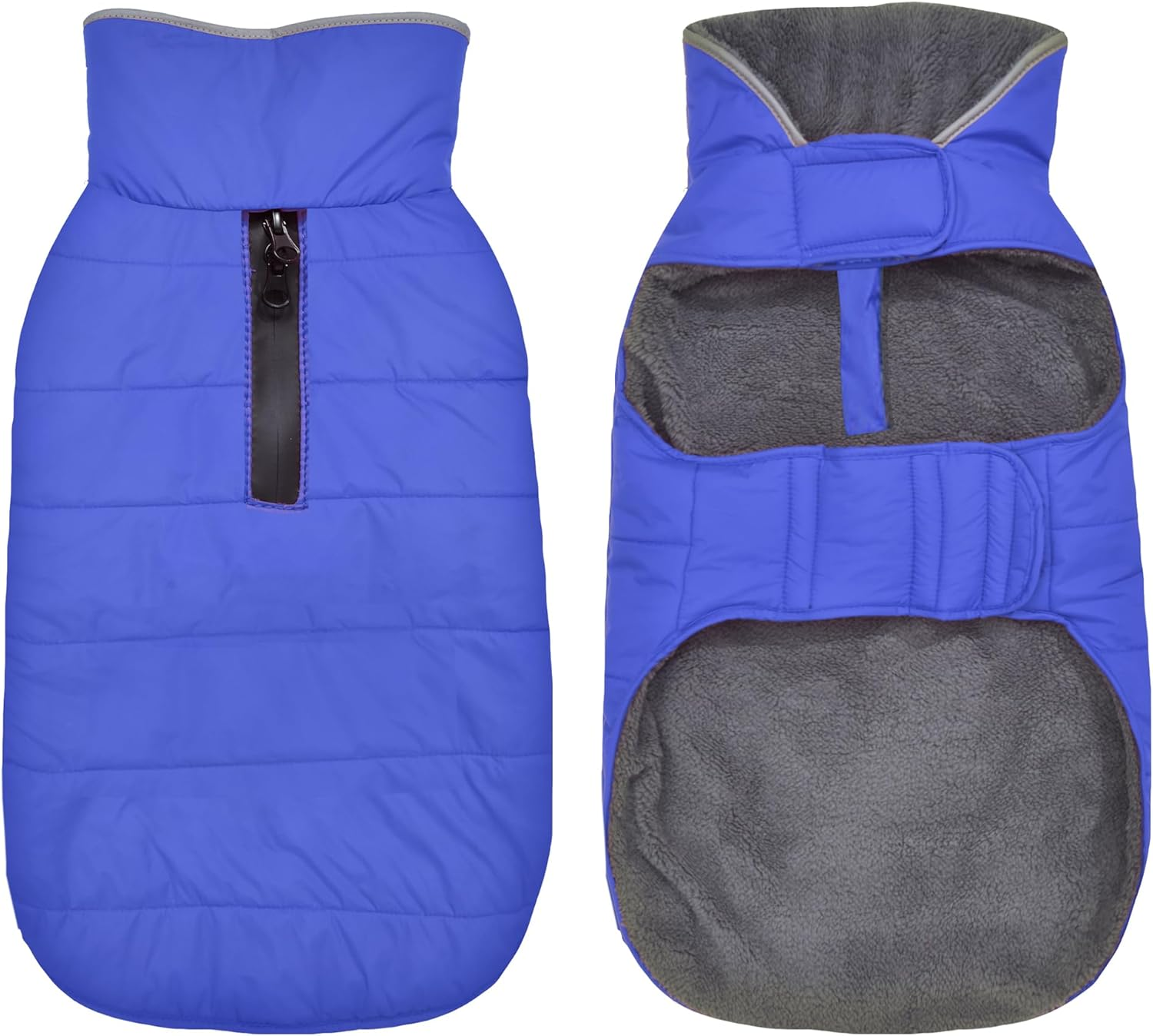 Petglad Dog Winter Coat, Waterproof Dog Jacket with Leash Hole, Reflective Warm Dog Snow Jacket Windproof Fleece Vest, Dog Clothes Outfits for Small Medium Large Dogs - Blue, M image number 7