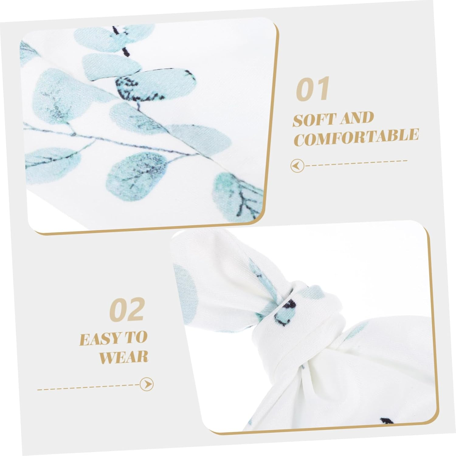 Newborn Swaddle with Cute Hat Headband and Birth Announcement Sign Soft Polyester Wrap Receiving Blanket Photography Prop for Boys and Girls image number 4