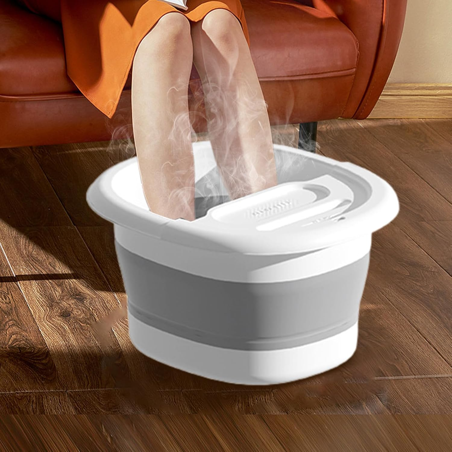 Foot Bucket,Foldable Foot Soak Tub | High Capacity Foot Bath Basin for Relieving Discomfort and Stress Amith image number 3