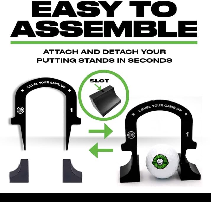 Pair of Putting Gate Stands, for Alignment & Control Golf Putting Aid - Putting Training Aids, Durable Putting Gates, Putting Trainer, Putting Aids for Golf, Golf Putting Tools, Golf Training Gear image number 6