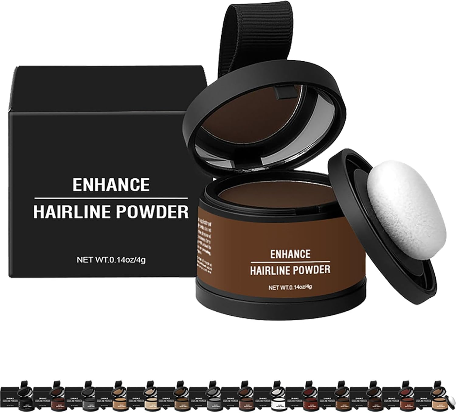 Covrix Instant Hair Powder, Veinsgrain Hair Powder, Hairline Powders Instantly Conceals Hairloss, Root Touch up Hairpowder, Hairlinepowder Stick Root Cover up (#03 Black 黑色)