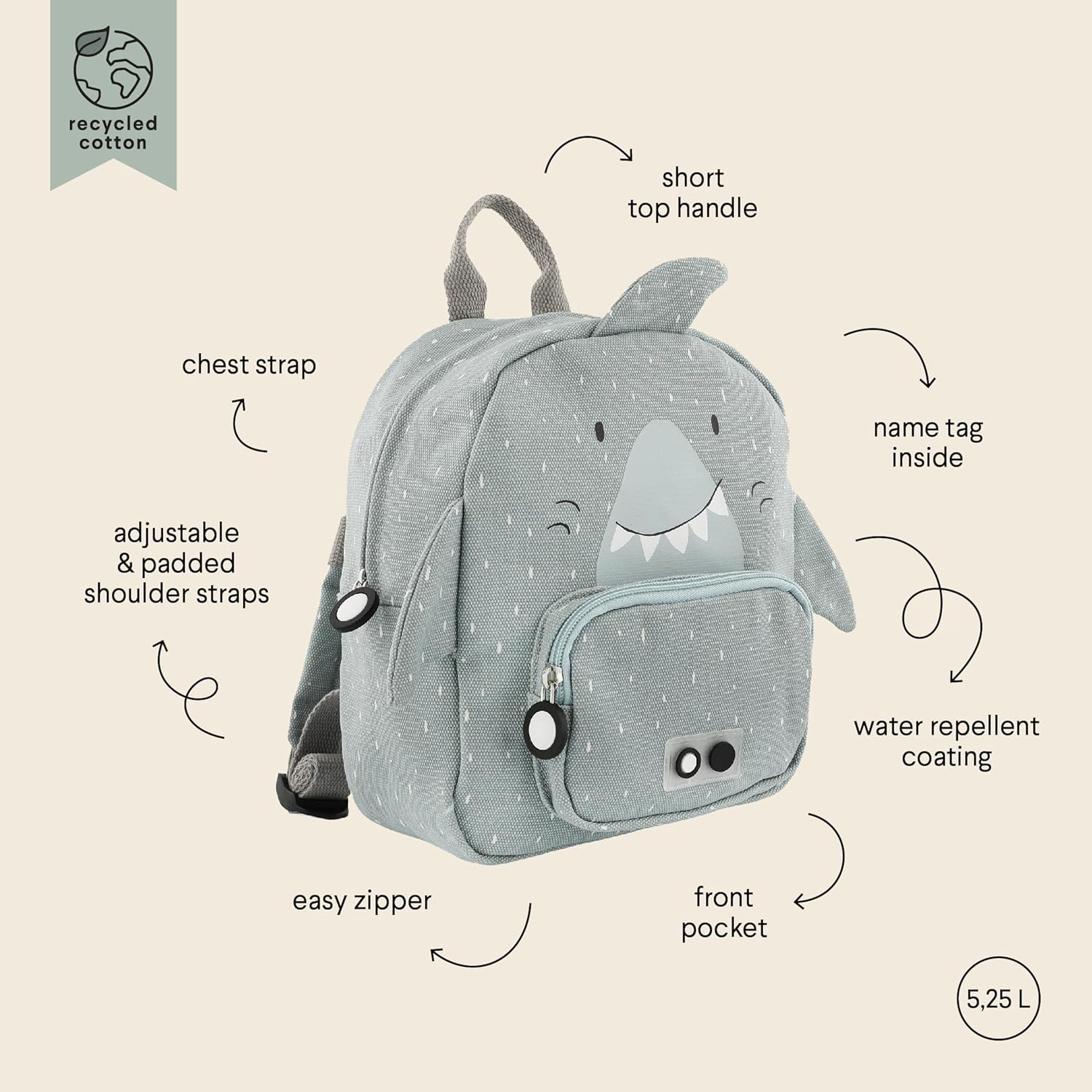 Trixie Small Backpack School Bag Water Repellent - Small Backpack for Child - Small Gym Bag image number 2