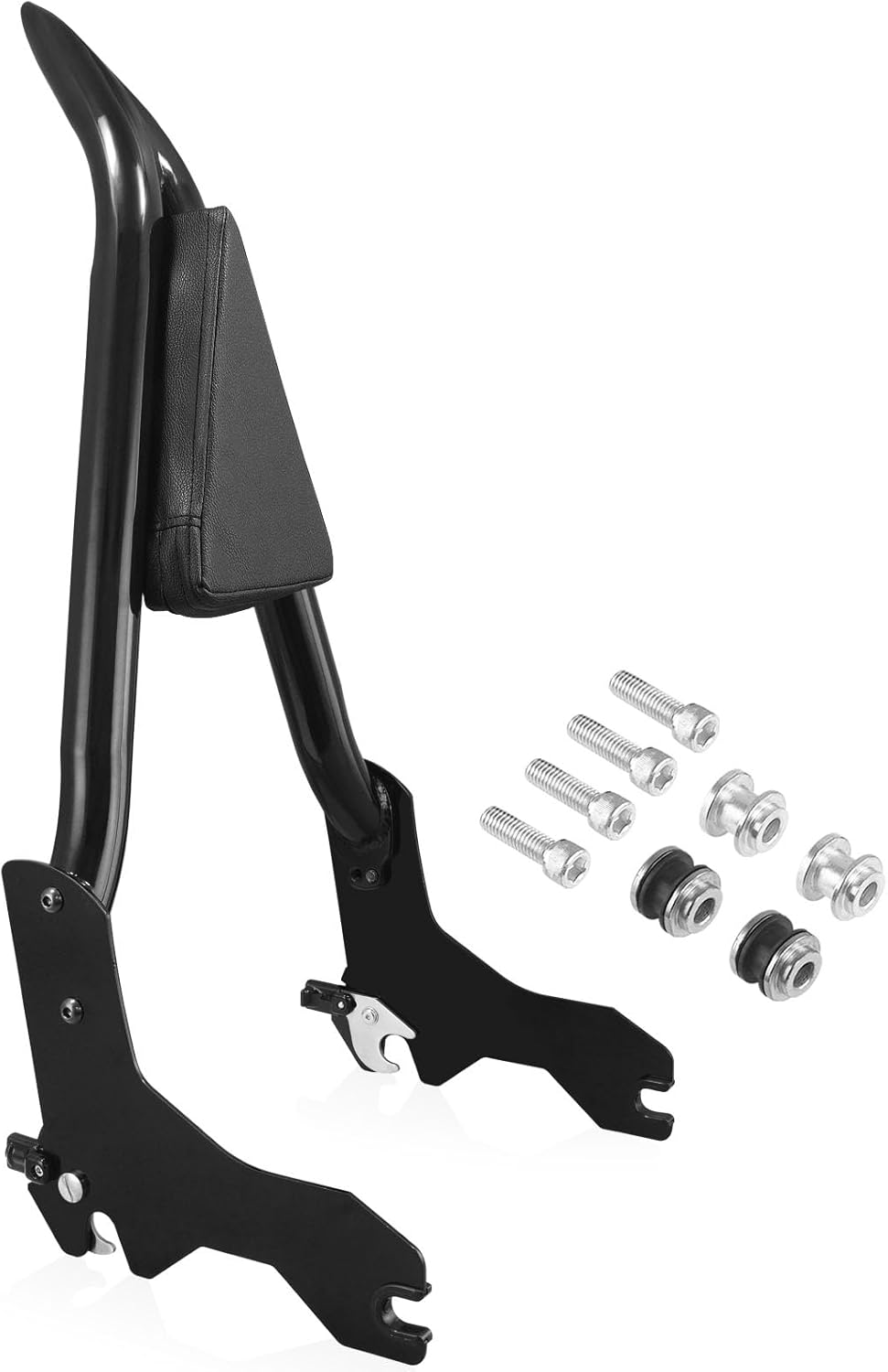 Detachable Quick Release 26&rdquo; Sissy Bar Passenger Backrest with Docking Fit for Harley Softail Models Lowrider S ST FXLR FXRST FXLRS FXLRST Sport Glide FLSB Dyna Black 2018-2025 (BLACK)