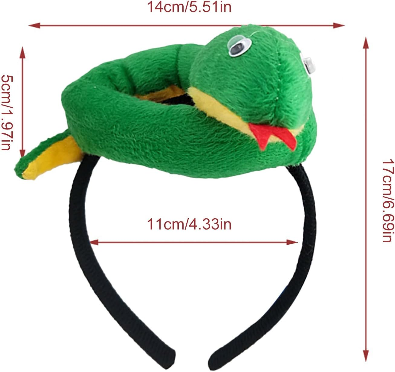 Snake Headpiece | Plush Cosplay Headpiece | Soft Comfortable Headband Costume for Women Decoration Halloween Gatherings Parties Events Cosplay Celebrations