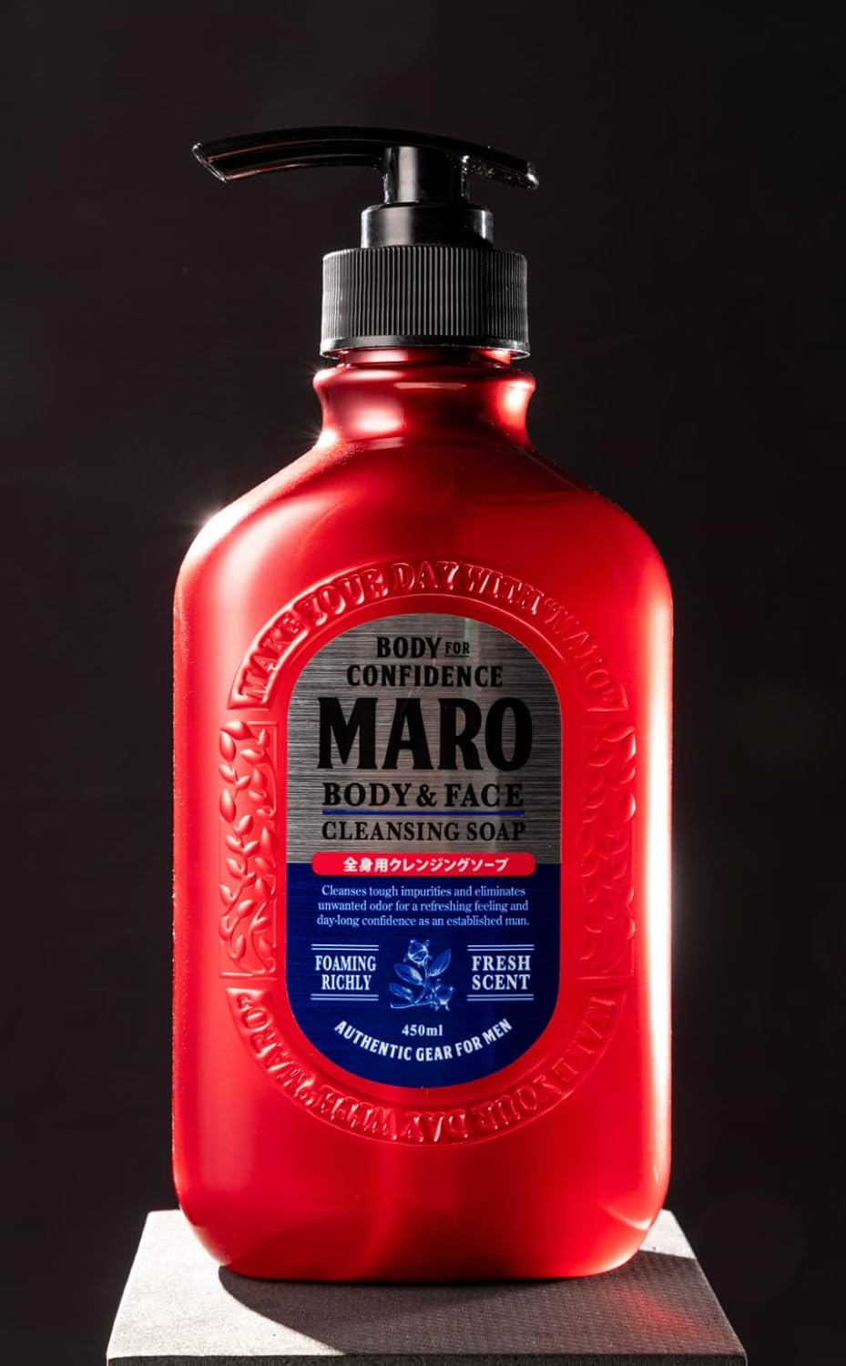 MARO Men'S Body Soap, for Full Body, Face Washable, Cleansing, 15.2 Fl Oz (450 Ml) X 1 image number 4