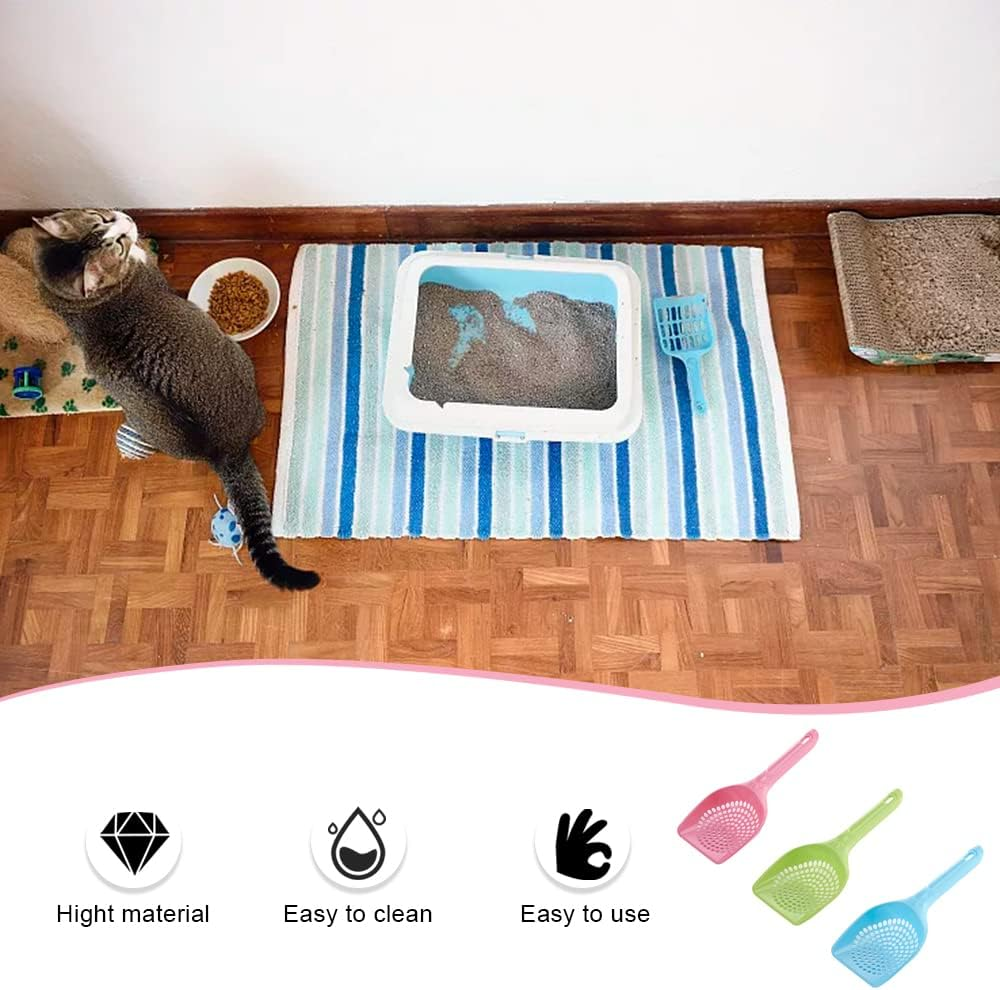 3 Pack Long Handle Cat Litter Scoop Cat Litter Shovel Kitten Cleaning Tool for Sifting Kitty Litter image number 4