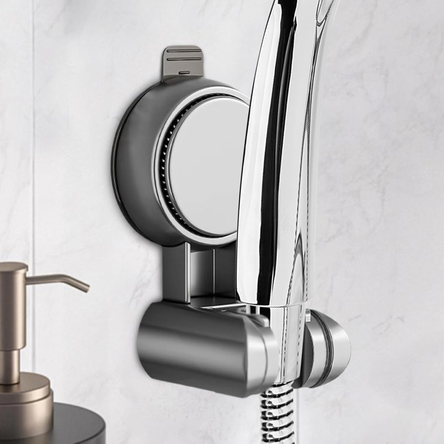 Shower Hose Holder - Shower Head Wall Mount,360-Degree Rotation Adapter Attachment Mounting Fixing for RV Bathtub Apartment Home Outdoor Room image number 3