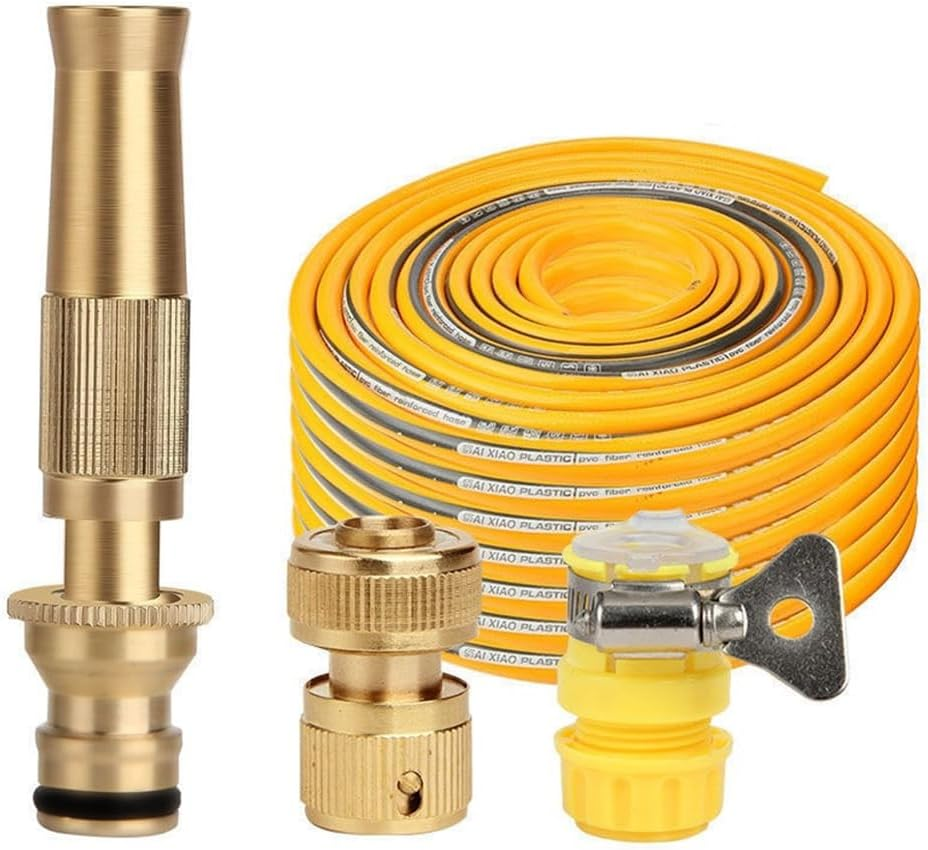 15M High Pressure Home Car Wash Water Gun Water Hose Hose Garden Telescopic Cleaning Watering Sprinkler Set Generic, Car Wash Hose, for Watering Tender Shoot Flower, Moisting and Cooling Air,Yellow image number 5