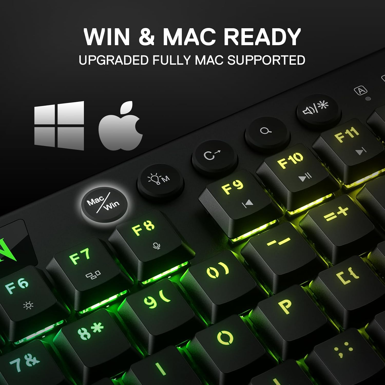 Redragon K621 Horus TKL Wireless RGB Mechanical Keyboard, 5.0 BT/2.4 Ghz/Wired Three Modes 80% Ultra-Thin Low Profile Bluetooth Keyboard W/Dedicated Media Control & Linear Red Switches, Black image number 2