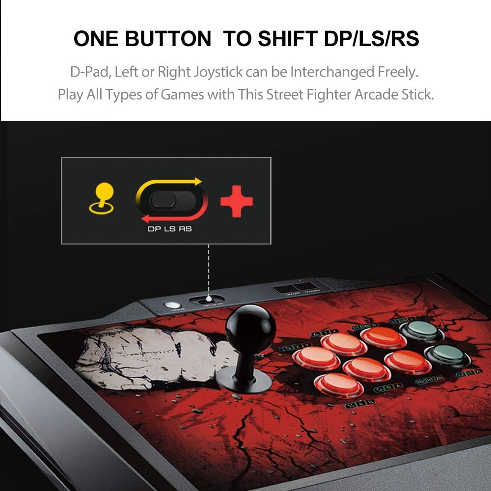 PXN X9 Pro Arcade Stick with Responsive Joystick and Durable Buttons for Smooth Gameplay Featuring Turbo Function and Multi Platform Support for PS4 PS3 Xbox One Xbox 360 Switch and PC image number 1