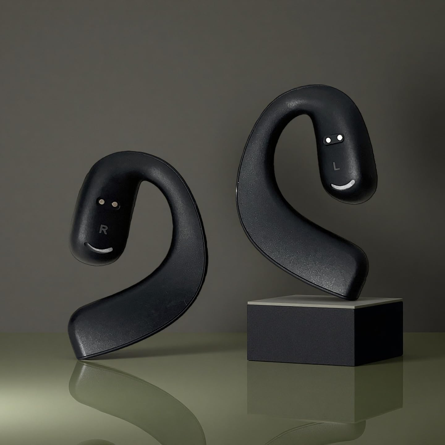 ND NEXT DESTINATION Wireless Bluetooth Headphones, Hybrid Headphones with Microphone and Hifi Stereo Sound, Wireless Over-Ear Headphones, Noise Cancelling, Red (Black)