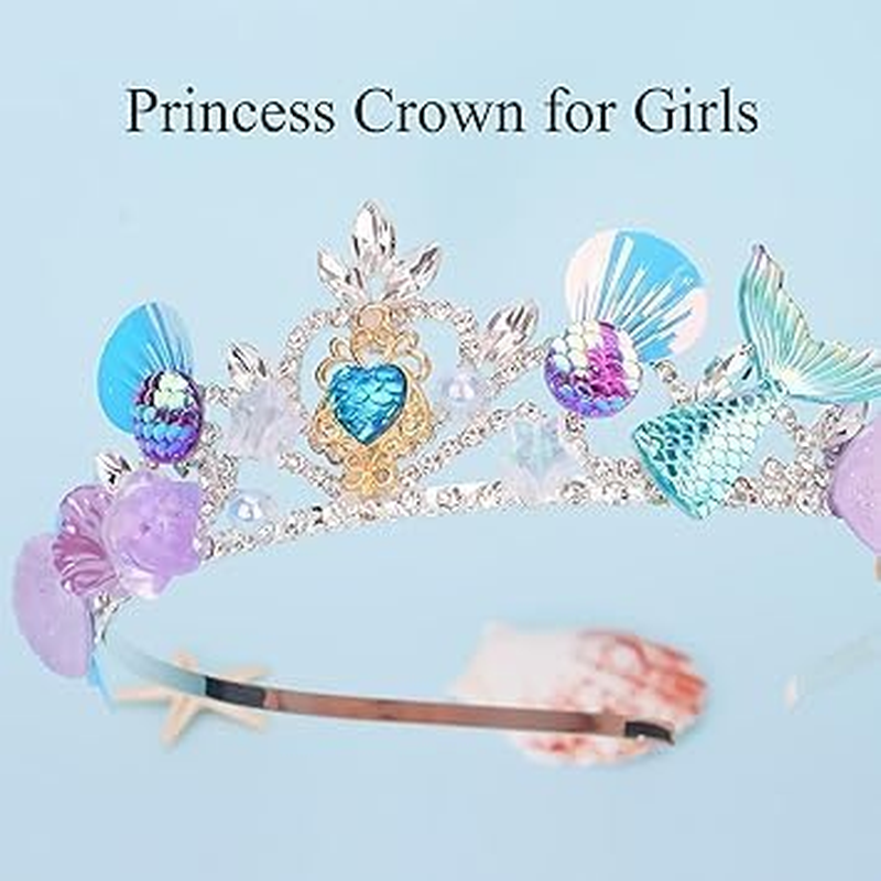 1PCS Mermaid Crown Hair Accessories: Fish Scales, Seashell Headband Tiara for Women, Girls - Costume, Birthday Party, Halloween, Prom Gifts image number 1