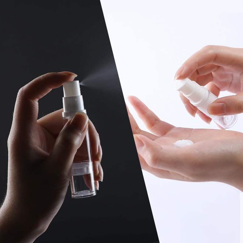 4 Pcs 15Ml Fine Mist Spray Bottles, Refillable Clear Plastic Perfume Atomizers, Portable Travel Small Sample Containers for Fragrance and Skincare image number 3