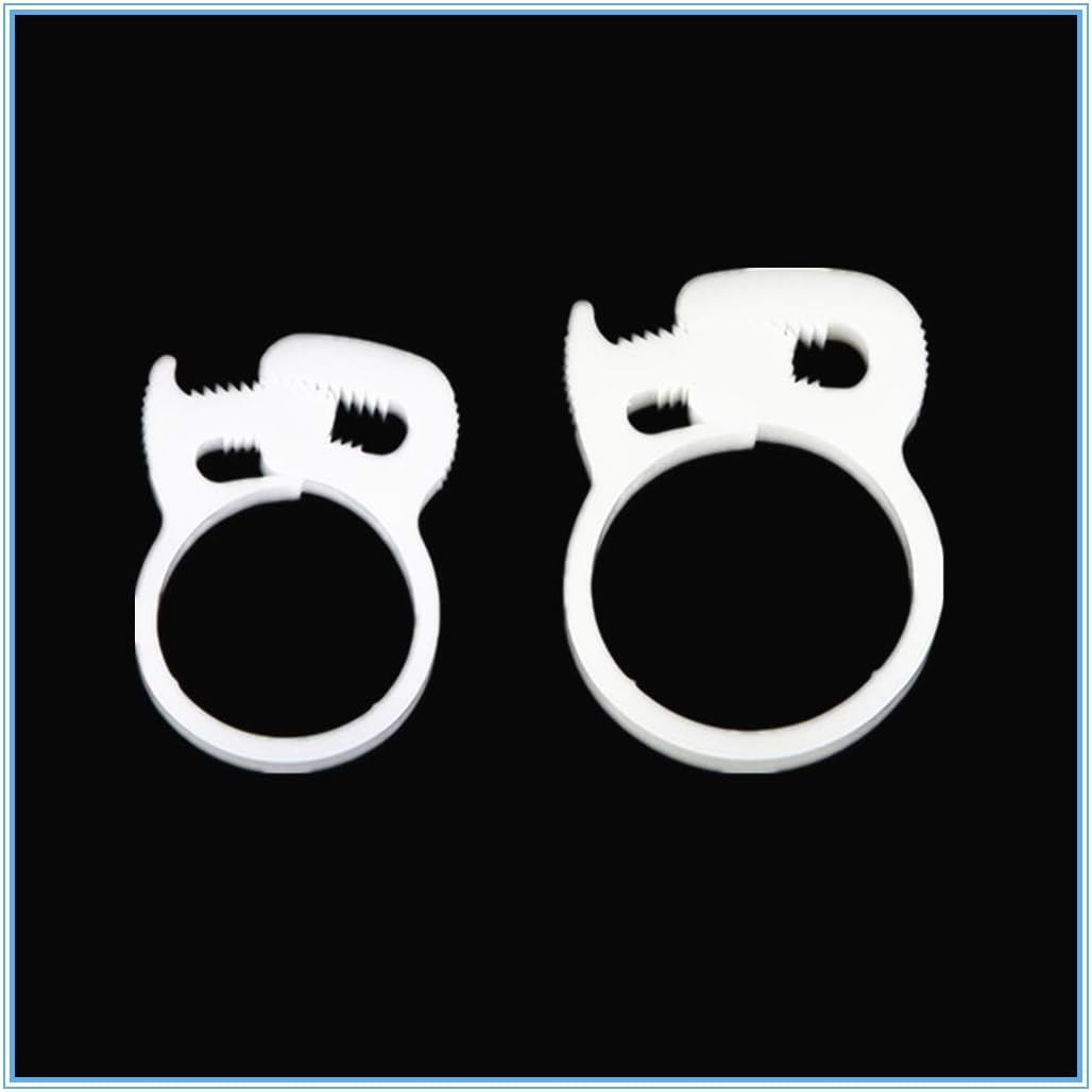 10 Pcs Gripping Hose Clamps, Heavy Duty Speedy Double Snap Grip Plastic Hose Clamps, Adjustable Ratcheting Hose Clip for Connecting, Fastening, Sealing Hoses (6.5-7.0Mm) image number 4