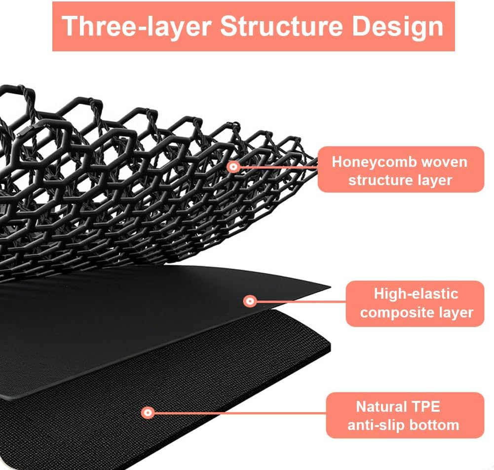 PCSWEET HOME Half Circle Door Mats 43 X 76Cm, Low Pile Front Door Mat Mud Dirt Trapper Heavy Duty Doormat for Entryway, Patio, Porch, Black/Red image number 3