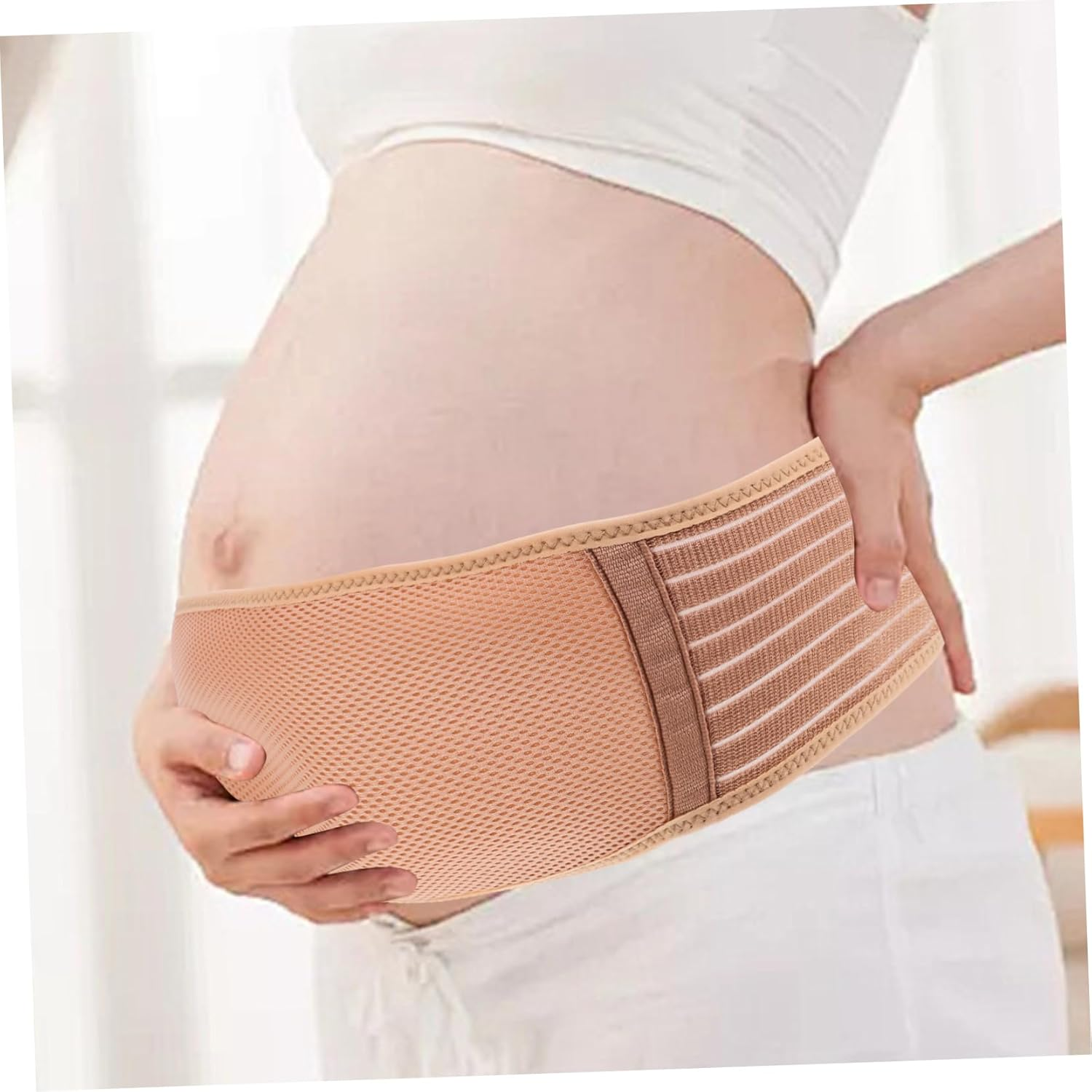 FOMIYES Pregnancy Belly Support Maternity Belly Band for Pregnant Women Adjustable Sizing Polyester Material