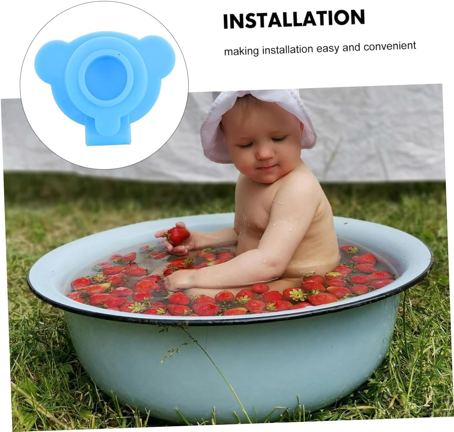 Fokmuaex 1Pcs Leakproof Silicone Bathtub Stopper - Baby Tub Plug & Universal Bath Plug with 1.18 Inch Diameter Water Outlet Fit image number 1