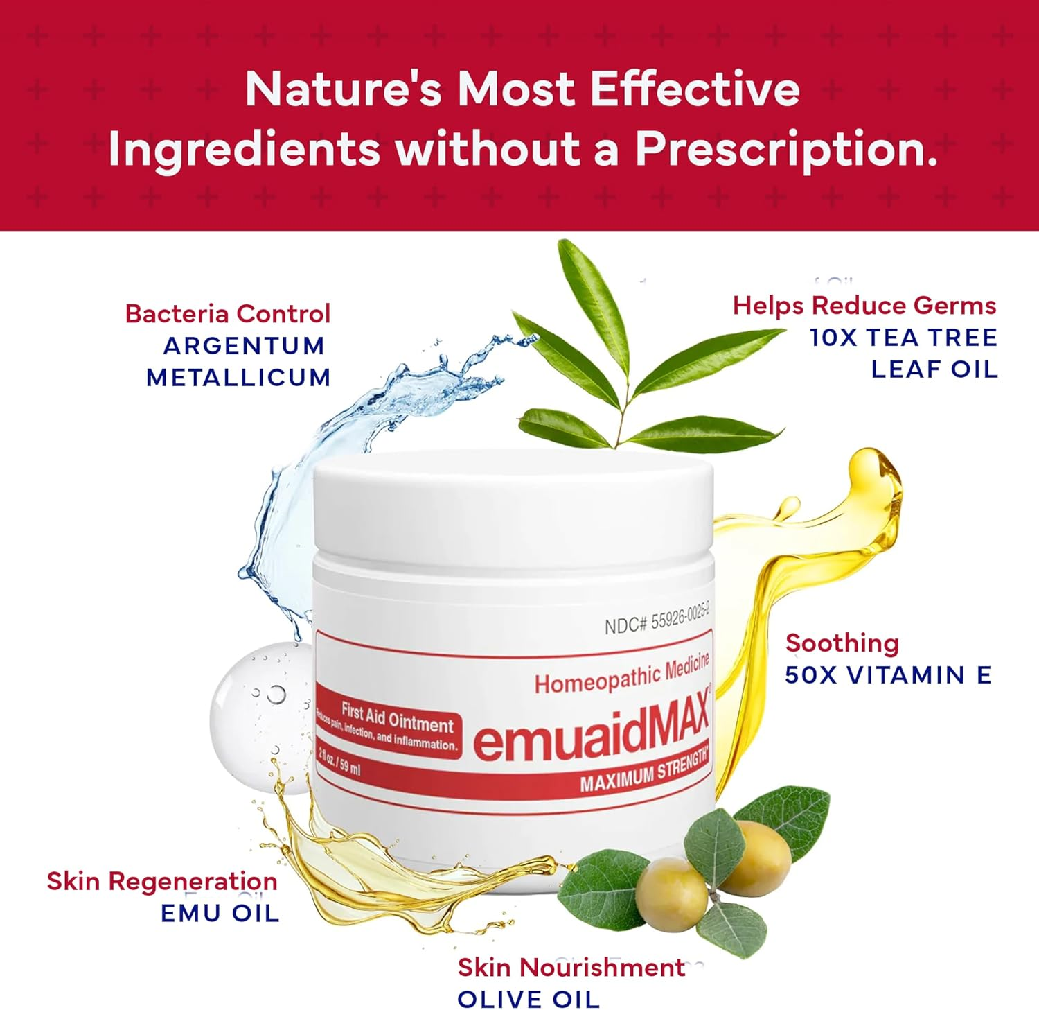 Emuaid EMUAIDMAX Ointment, Maximum Strength Multi-Purpose Barrier for Dry, Itchy, Sensitive or Cracked Skin, Soothing Steroid-Free Fragrance-Free Ointment for Sensitive Areas, 2Oz image number 6