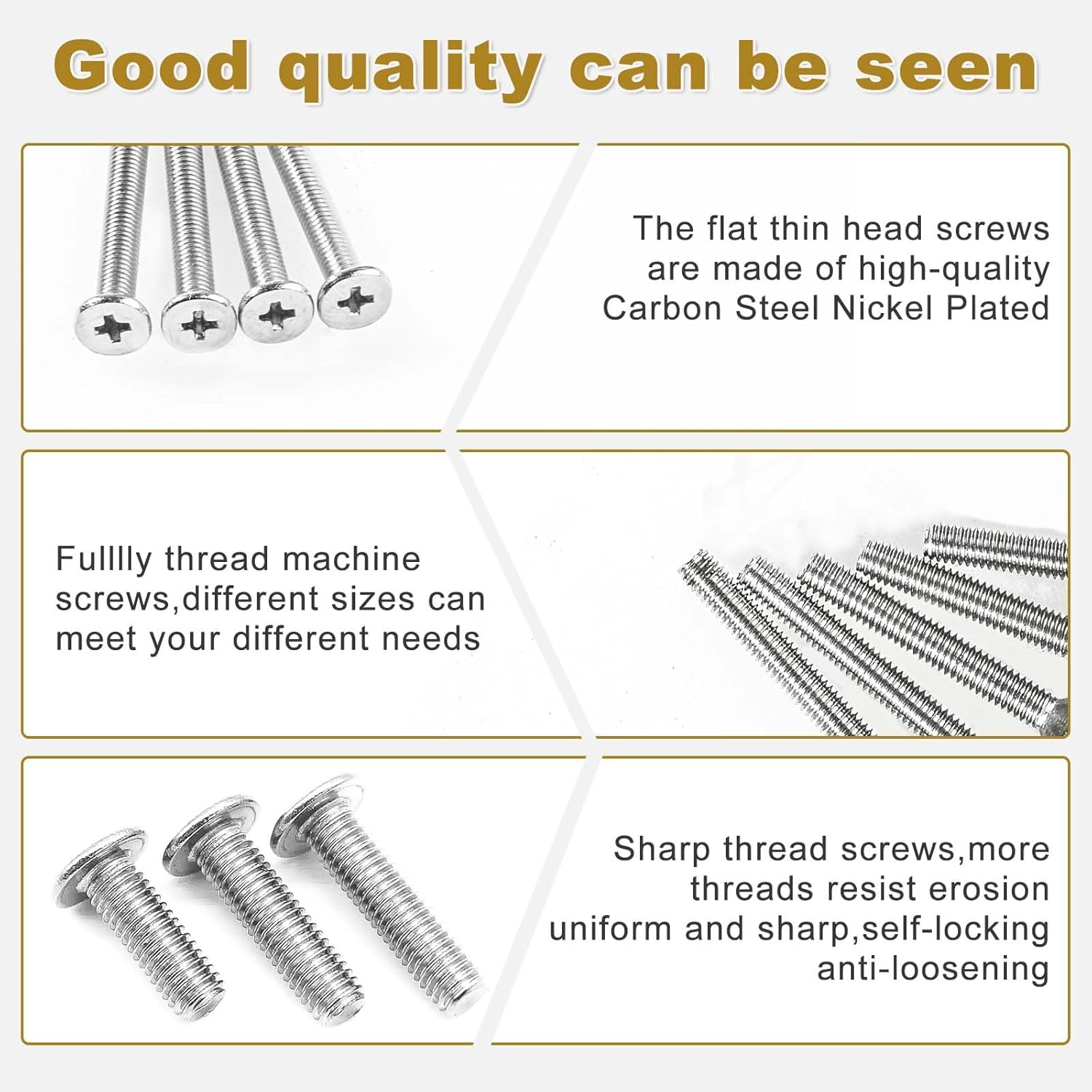 840Pcs Flat round Head Machine Screw Phillips SSD Screw Small Computer Laptop Screws Nickel Plated Micro Screw Assortment Kit for Eyeglasses, Watches, Electronic Repair image number 5