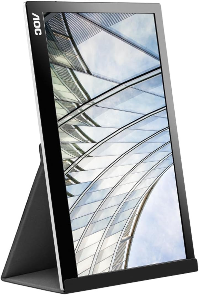 AOC I1601C 15.6" USB-C Powered Portable Monitor, IPS Full HD 1920X1080, Smartcover, Carrying Case, Autopivot (For Devices W/Usb-C DP Alt Mode Only),Black image number 5