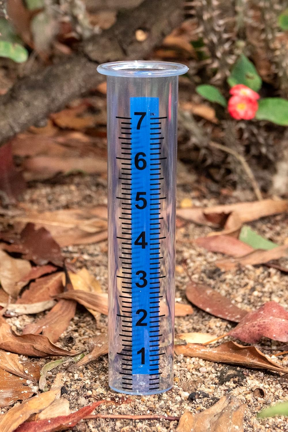 7" Plastic Rain Gauge Replacement Tube with Lid Design, Easy to Read Freeze Proof Rain Gauges (Plastic Gauge Tube)