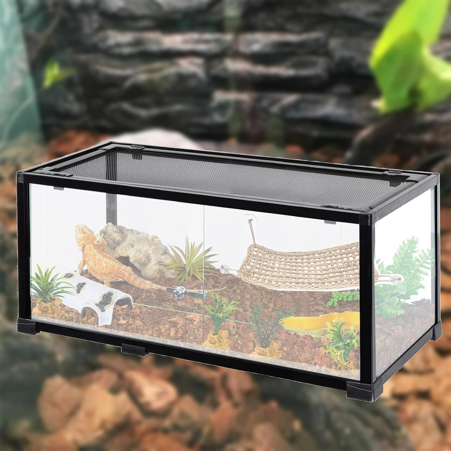 8Pcs Bearded Dragon Tank Accessories,Crested Gecko Tank Accessories,Bearded Dragon Hammock,Gecko Tank Accessories,For Snakes,Chameleon,Bearded Dragon image number 5