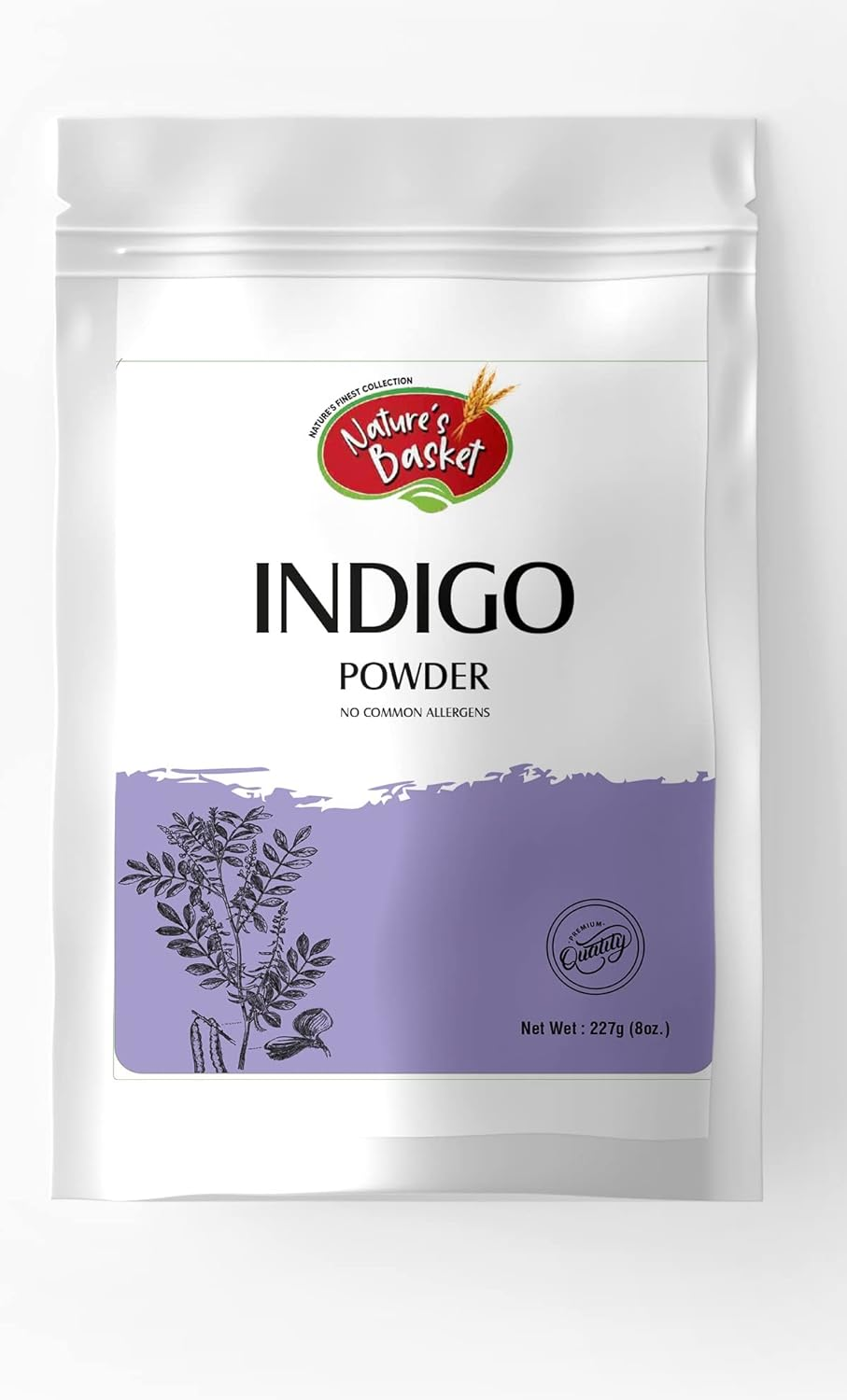 Nature'S Basket Indigo (Indigofera Tinctoria) Powder, (227G) image number 1
