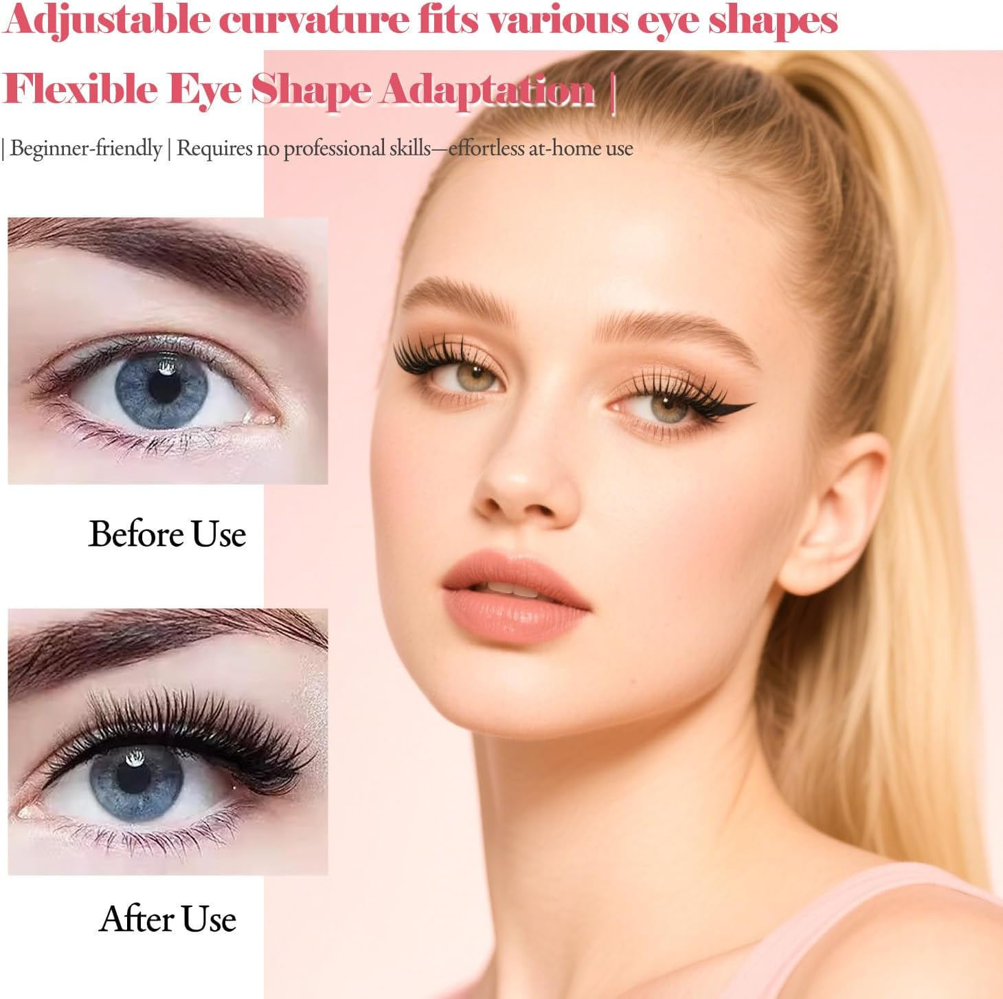 WALWAL 36 Pcs Curved Silicone Lash Lift Ribbon, Reusable Eyelash Curler Pad Strip Eyelash Curling Aid(6 Colors) image number 2