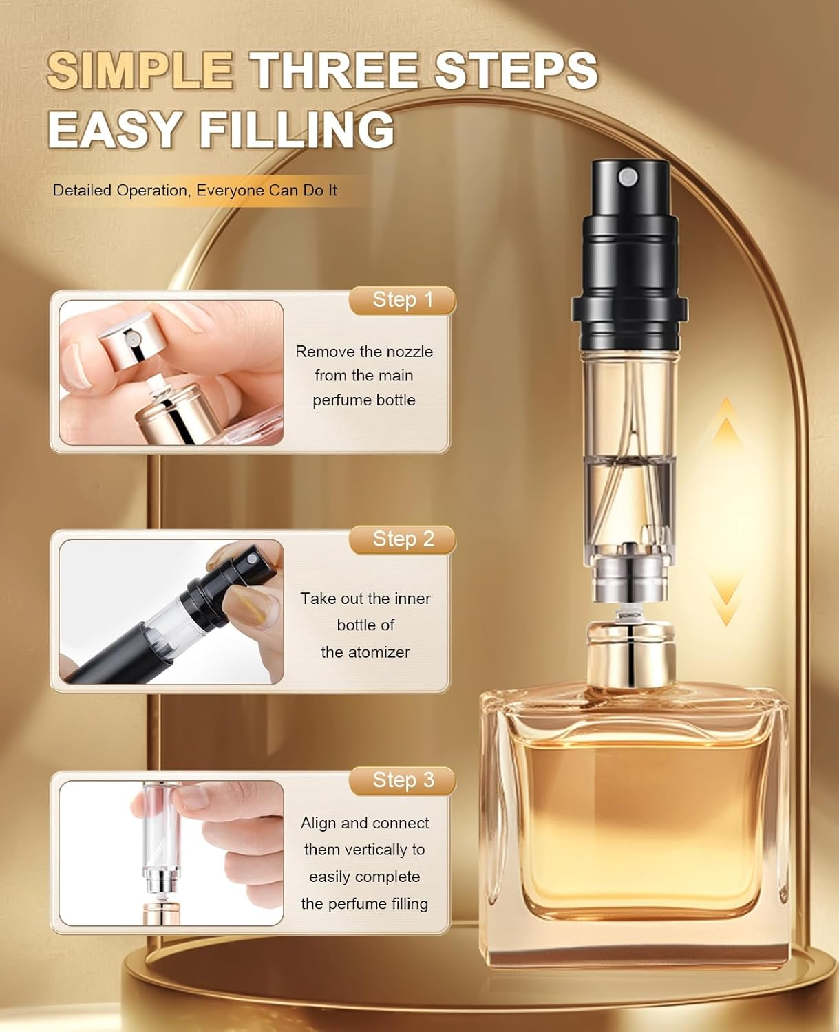 Perfume Atomiser Refillable &ndash; 5Ml Portable Leakproof Travel Spray Bottle, Mini Bottom-Filling Fragrance Atomizer, Pocket Size Perfume Dispenser, Unisex (Blue) - Black- image number 7