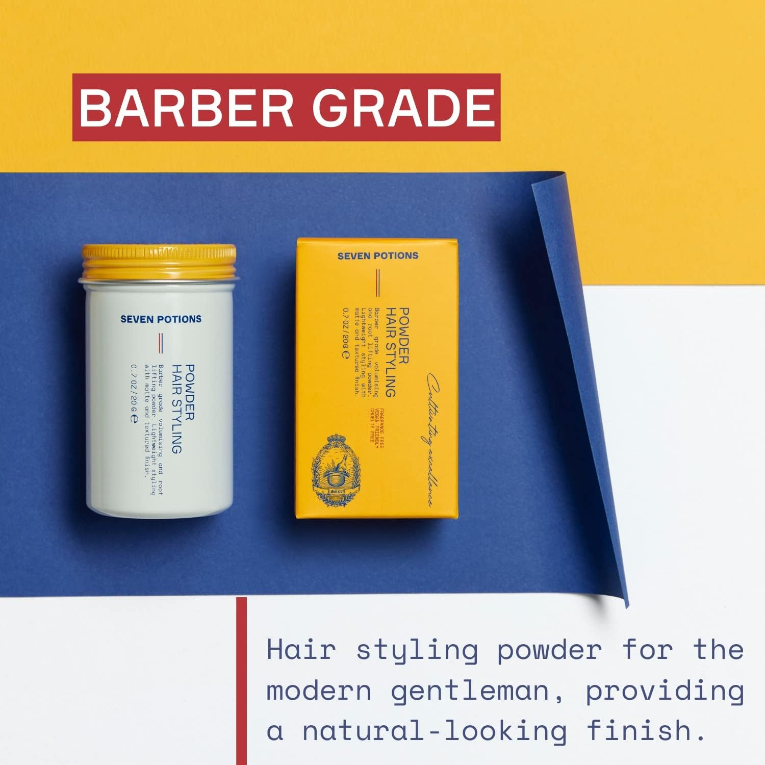 Seven Potions Hair Styling Powder for Men 20G: Root Lifting Dust, Volume & Texture &ndash; Flexible Hold, Natural Look for All Hair Types &ndash; Vegan, Cruelty Free image number 5