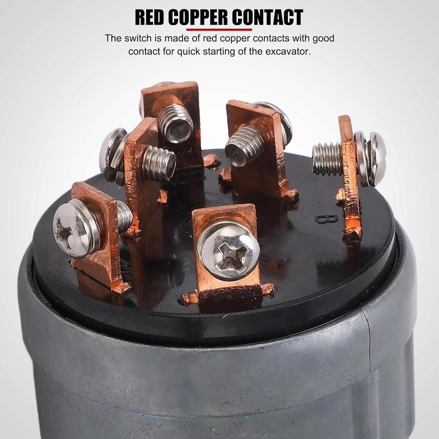 EVTSCAN Excavator Ignition Starter Switch, with 2 Keys, 6-Pin Connectors, for EX200 EX200-1 Crawler Excavator image number 3