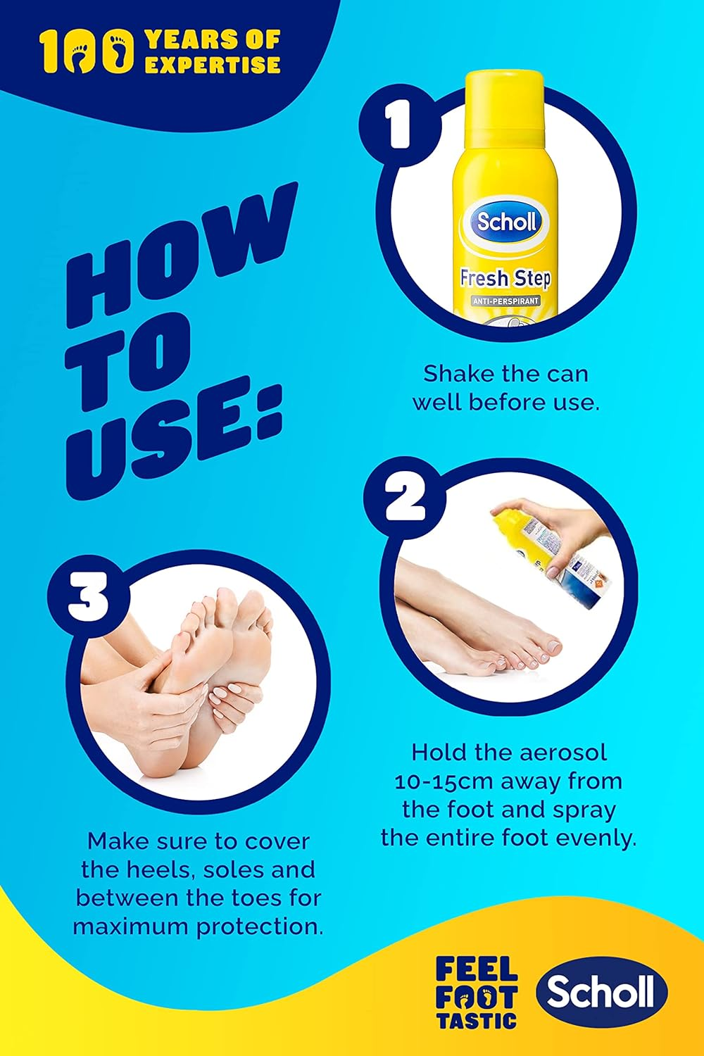 Scholl Fresh Step Anti-Perspirant 150 Ml image number 1
