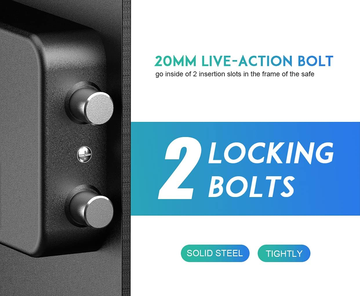 RPNB Deluxe Safe and Lock Box,Money Box,Digital Keypad Safe Box,Steel Alloy Drop Safe, Keypad Lock,Perfect for Home Office Hotel Business Jewelry Gun Cash Use Storage,1.8 Cubic Feet image number 4