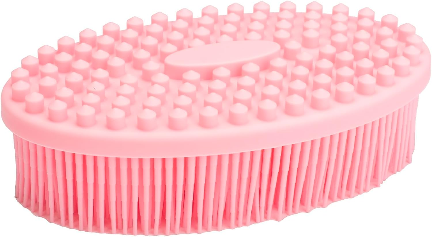Exfoliating Silicone Body Scrubber Shower Bath Body Brush Easy to Clean, Lathers Well, Eco Friendly (Pink) image number 4