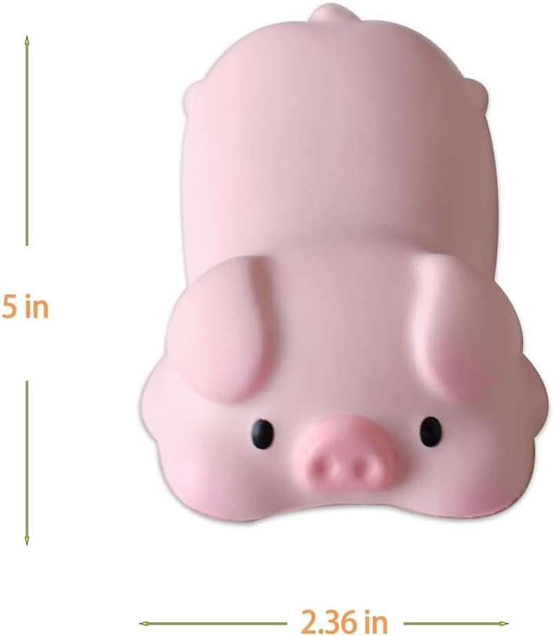 Cityhermit Cute Wrist Rest Support for Mouse Computer Arm Desk Ergonomic Kawaii Office Supplies Slow Rising PU Pad (Pink Pig-2Pcs) 5X2.56Inch (JL-D1152) image number 6