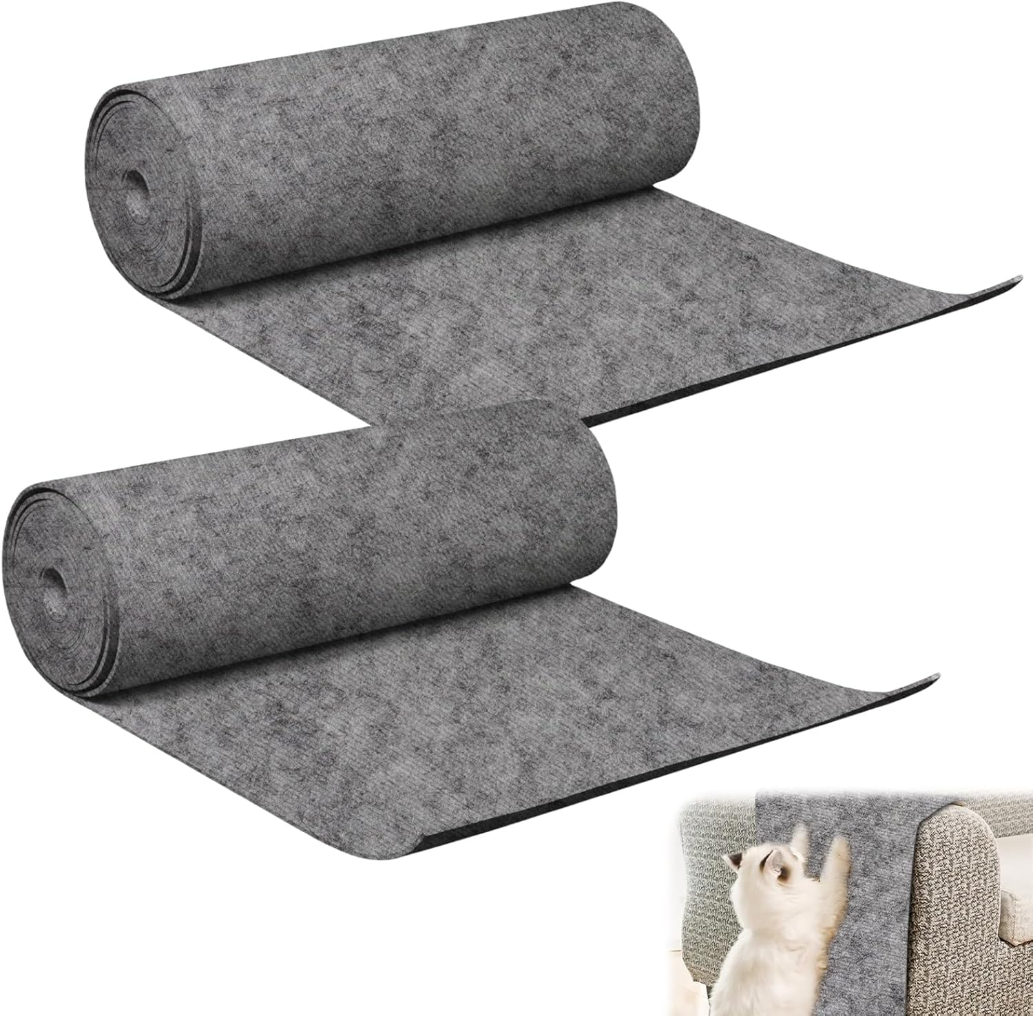 200 Cm X 40 Cm Self-Adhesive Scratching Mat Cat Scratching Mat Cat Wall DIY Trimmable Scratching Board Cat Scratching Mat Scratch Protection Sofa Cat Anti-Scratch Tape for Cat Stand Wooden Handle Cat image number 2