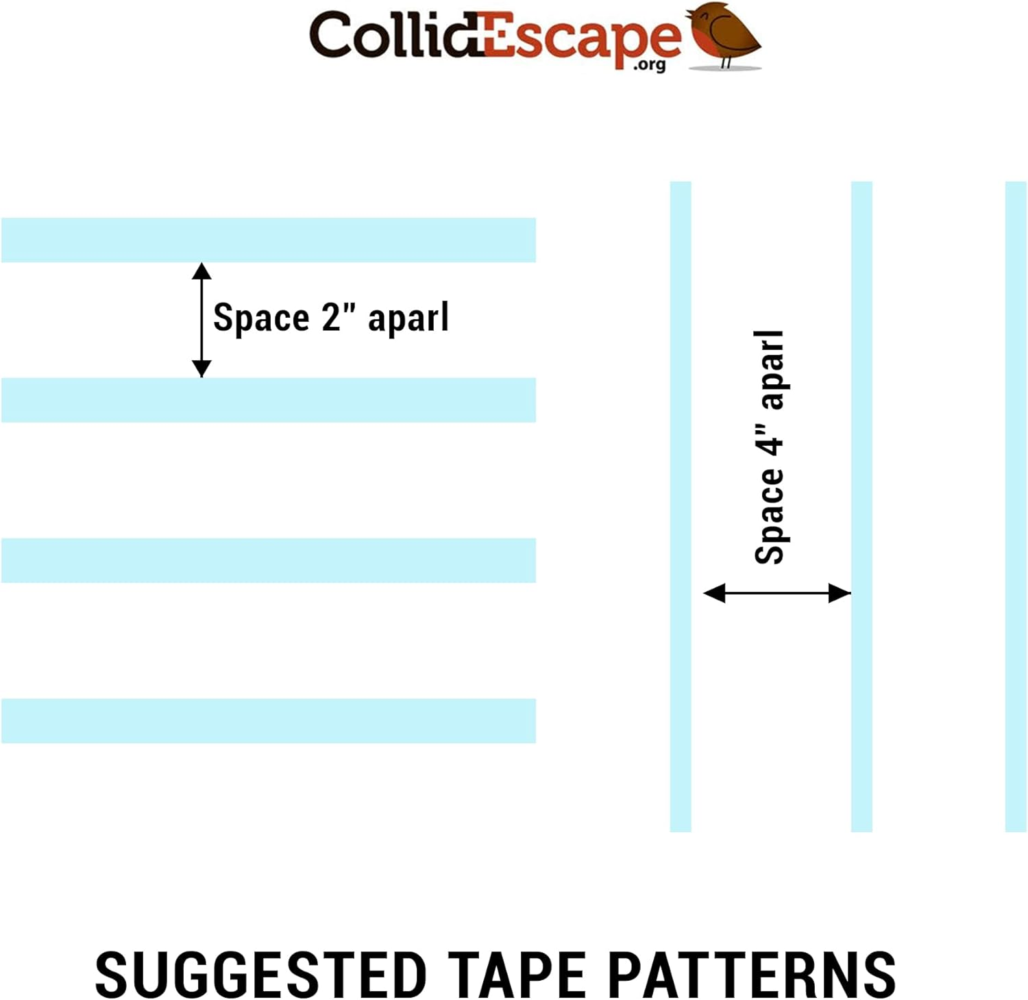 COLLIDESCAPE Spiderweb Clear Bird Tape for Windows (3/4" X 20' - Covers 1 to 2 Windows) | Bird Strike Prevention Decals image number 6