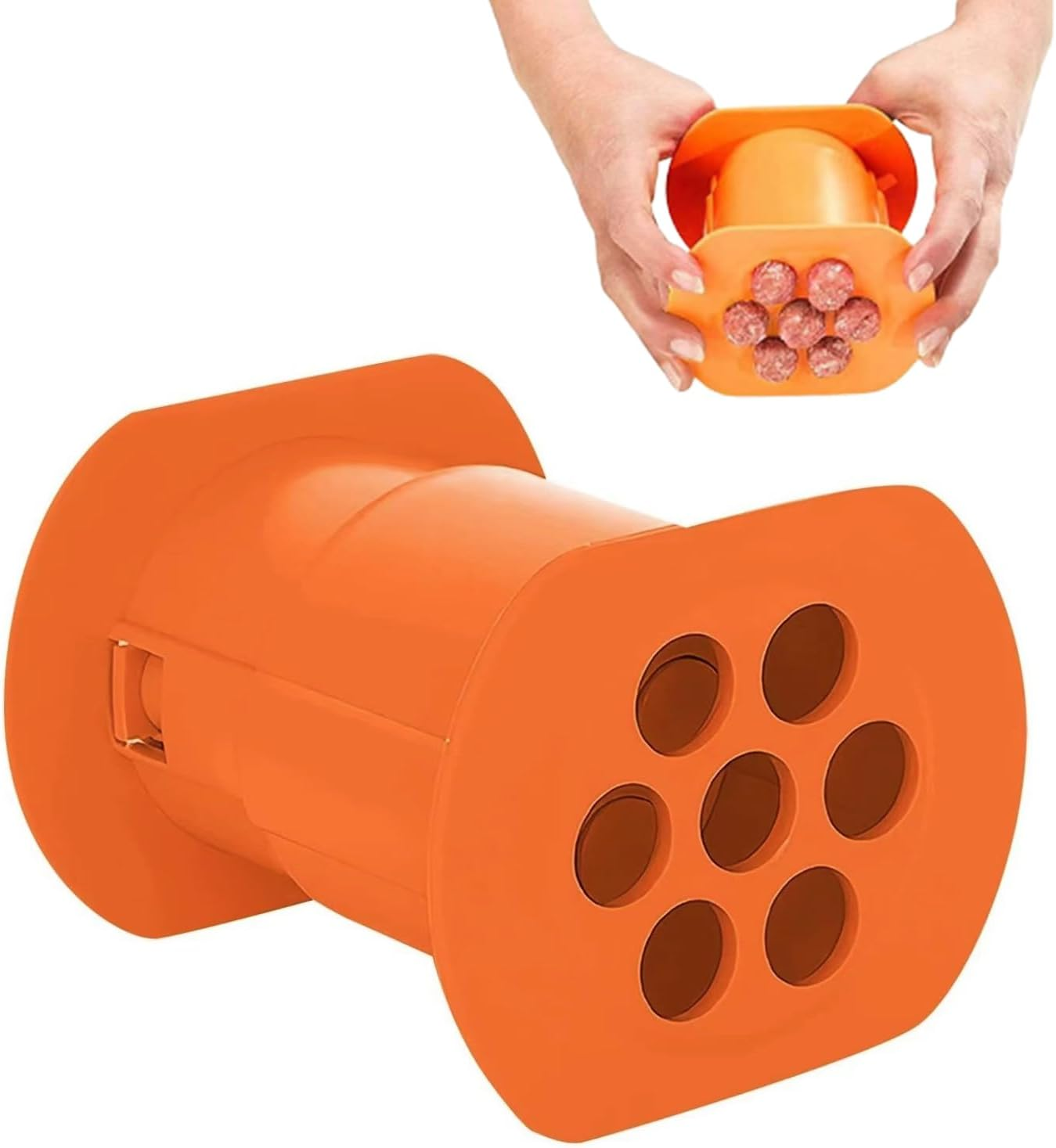 Meat Strip Squeezer - Meat Tube Press, Stuffer Press | Cevapcici Maker Machine, Easy Homemade Creation Kitchen Tool Gadget, Seven Portion Maker for Hot Dogs Bratwurst