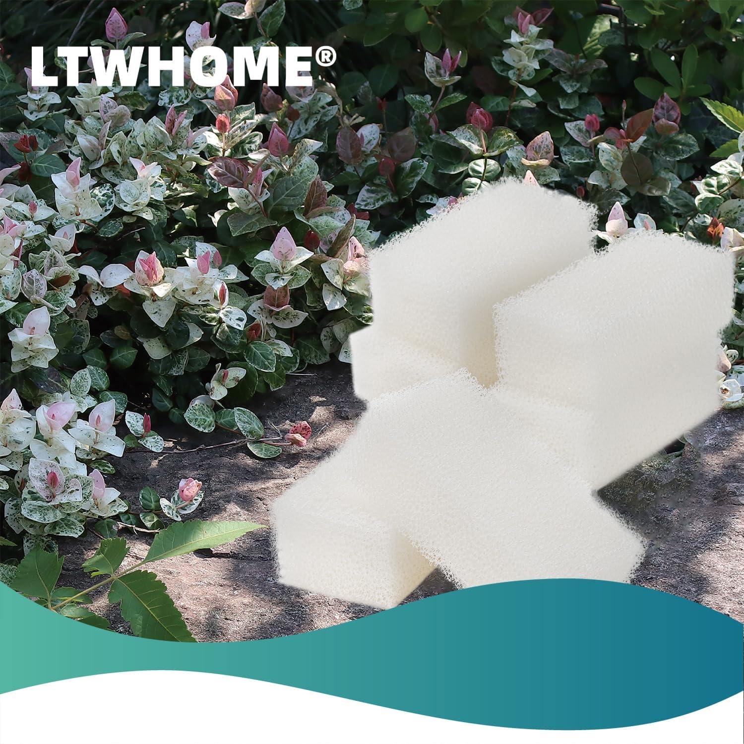 LTWHOME Foam Filter Pads Fit for Aqua Clear 50/200 Aquaclea (Pack of 12) image number 3