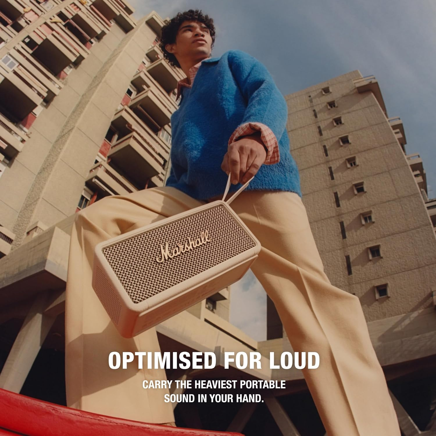 Marshall Wireless Portable Waterproof Speaker, Middleton Cream, 20 Hours of Continuous Playback, IP67 Waterproof image number 6