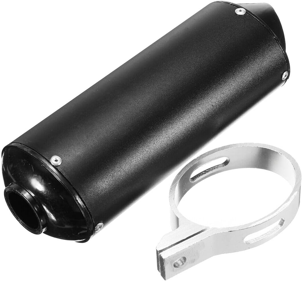 1.1" 28Mm Exhaust Muffler with Clamp for 90Cc 110Cc 125Cc 140Cc 150Cc 160Cc 4 Wheeler ATV Quad Motorcycle Scooter Chinese Taotao Street Dirt Pit Bike Black image number 3