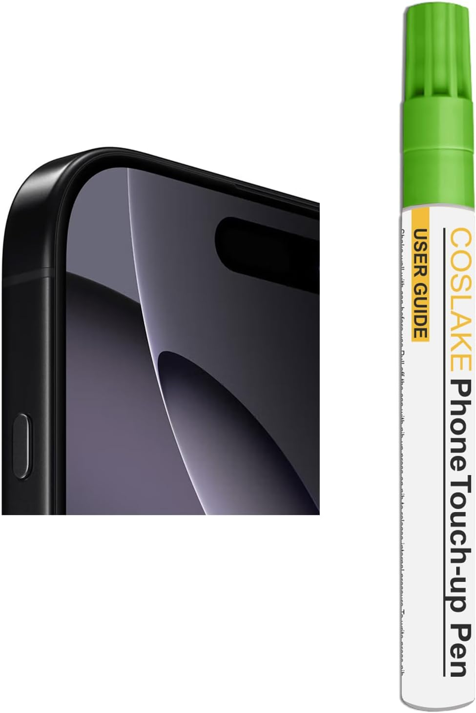 Natural Titanium Touch up Paint for Iphone 16 Pro/16 Pro Max, Phone Side Paint Scratch Repair, Quick & Easy Solution to Repair, Scratch Remover Pen with 1PC Replacement Pen Nib