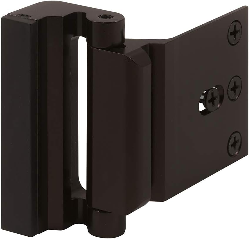 Prime-Line Products U 10827 Door Reinforcement Lock, 3 In. Stop, Aluminum Construction, Satin Nickel Anodized Finish