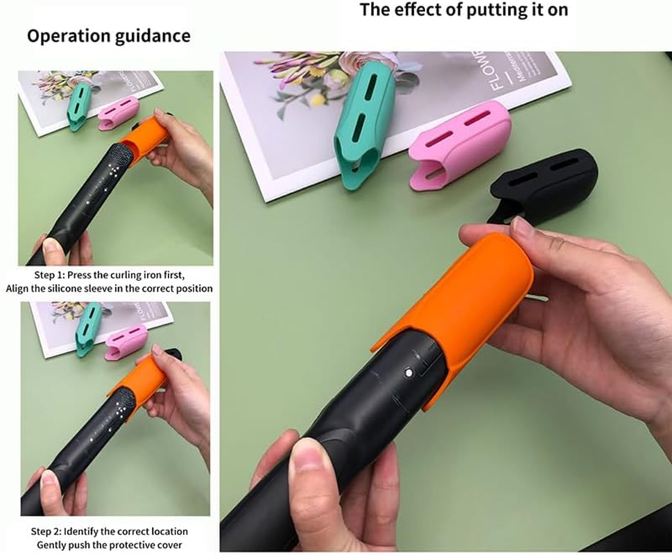 Durable Heat-Resistant Silicone Cover for Curling Irons and Straighteners Protects Hands and Surfaces from Burns Universal Fit for Various Hair Tools image number 5