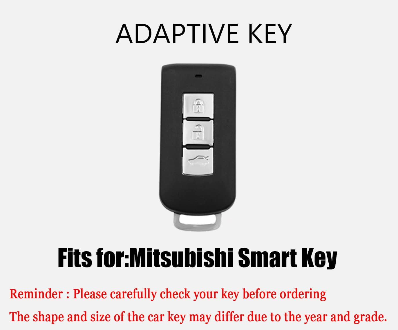 HIBEYO Key Fob Cover for Mitsubishi Outlander Sport Eclipse Cross ASX Mirage Fortis Car Accessoreis with Keychains 2022 - Pink image number 2