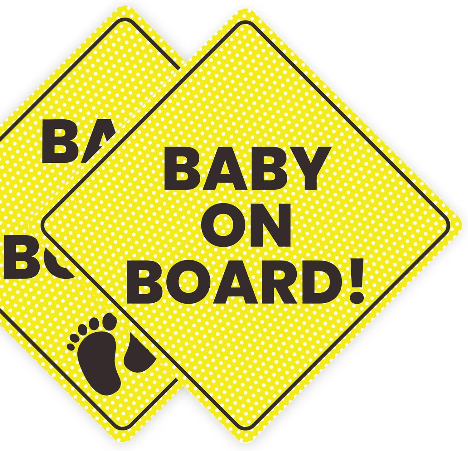 Hayten Baby on Board Car Stickers,2 Pack 5" X 5",Baby on Board Sign Non-Magnetic Sticker for Car Warning Signs Durable and Strong Adhesive Cars Stickers Exterior image number 4
